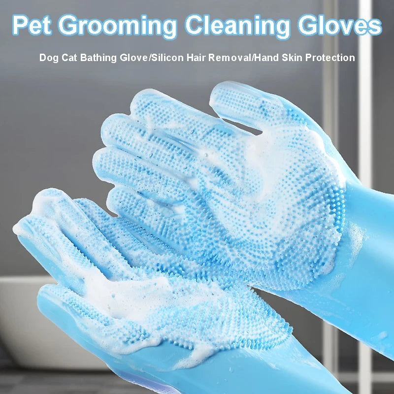 Silicone Pet Grooming Bathing Glove